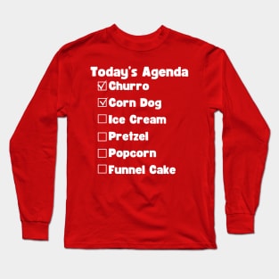 Lispe Today's Agenda Amusement Park & Festival Foods Long Sleeve T-Shirt